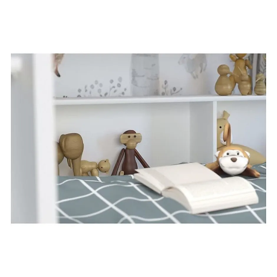 Parisot Lit enfant superpose contemporain decor chene brooklyn et blanc - l 90 x L 200 cm - JIM