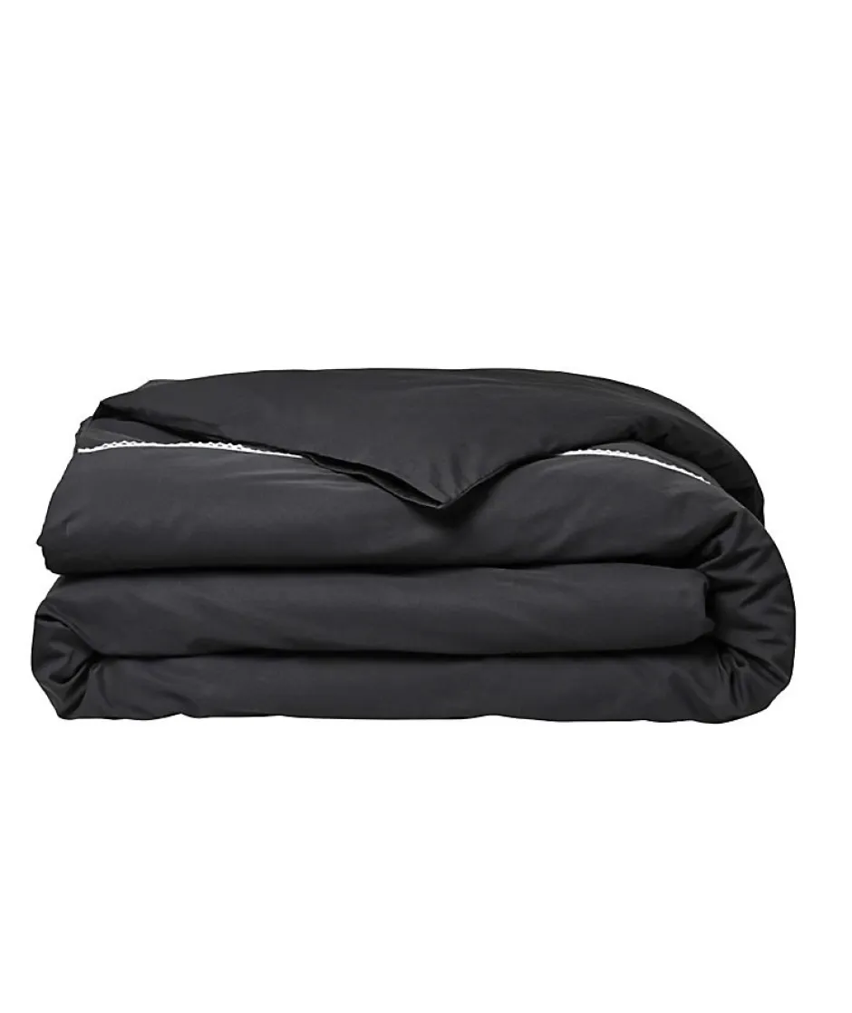 Todays Tools Parrure de lit TODAY Prestige - 220 x 240 cm - 2 personnes - 100% Percale Finition dentelle - Fusain Online