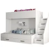 Enfant Abiks Meble PARTY 16 Lit superposé 247/165/135 (blanc/blanc/gris)