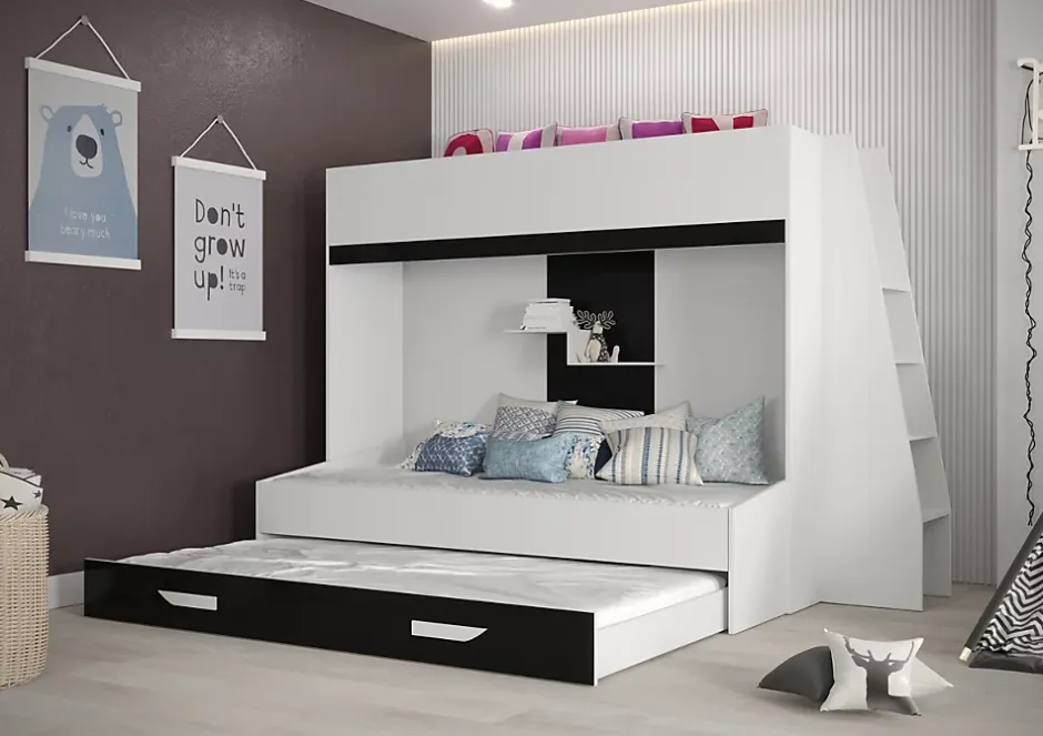 Abiks Meble PARTY 17 Lit superposé 247/165/135 (blanc) Outlet