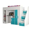 Enfant Abiks Meble PARTY 14 Lit superposé 247/165/120 (blanc/turquoise)