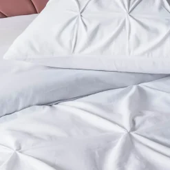 Douceur D'Intérieur Parure 3 Pièces Heloise 100% Coton (240x220 cm - Blanc) New