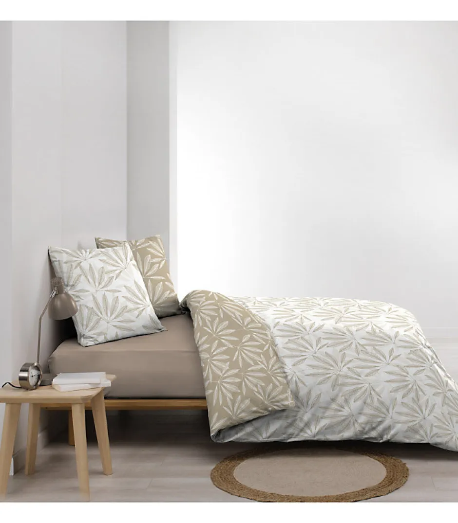 Douceur D'Intérieur Parure 3 pièces 220x240cm 57 fils réversible "Malia" - 220x240cm - Blanc Outlet