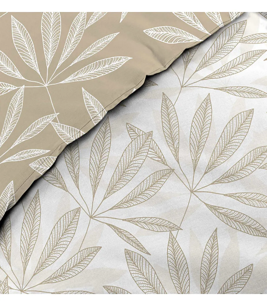 Douceur D'Intérieur Parure 3 pièces 220x240cm 57 fils réversible "Malia" - 220x240cm - Blanc Outlet