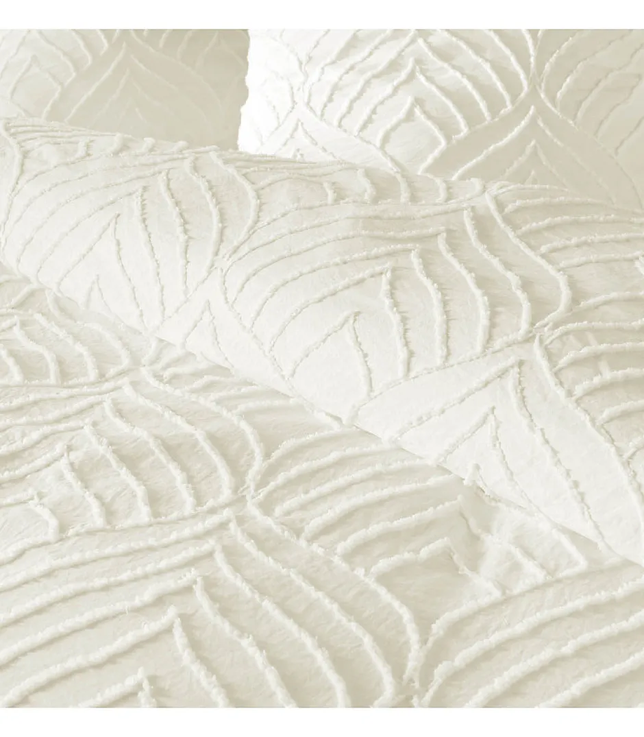 Douceur D'Intérieur Parure 3 pièces 240x260cm tufté ivoire - 240x260cm - Ivoire