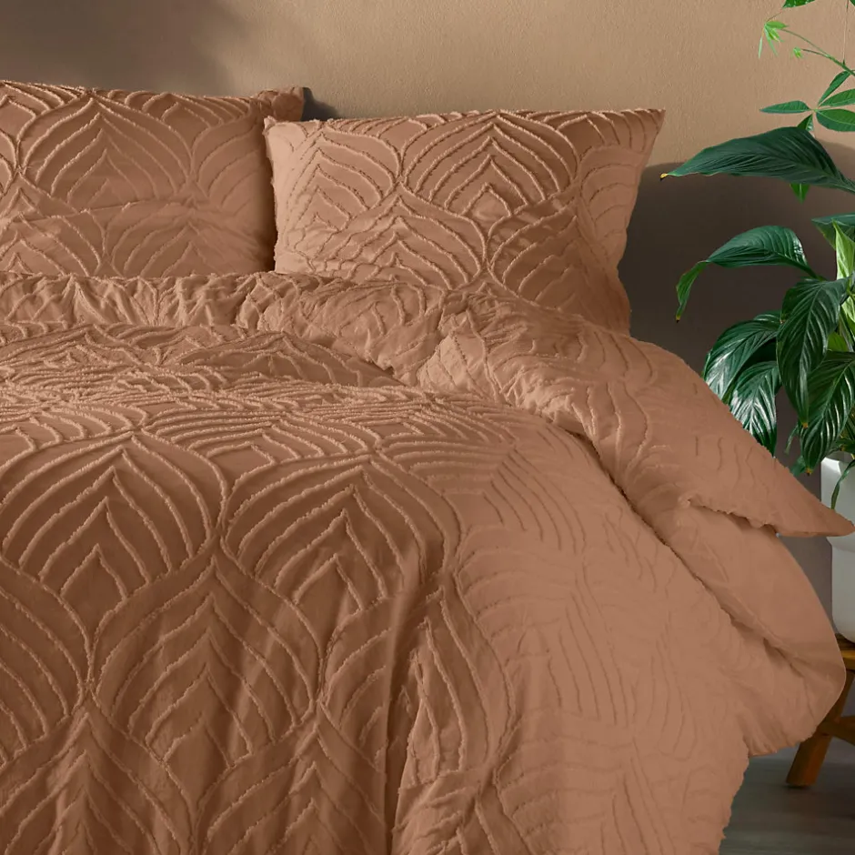 Douceur D'Intérieur Parure 3 pièces 220x240cm tufté mocha - 220x240cm - Mocha