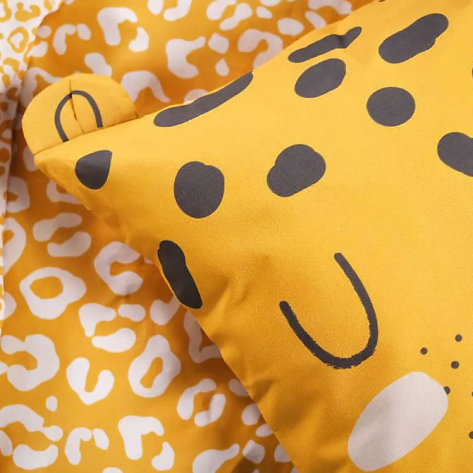 Today Parure de couette 140 x 200 "Funny Tiger" Réversible 100% Coton / 57 Fils/cm²