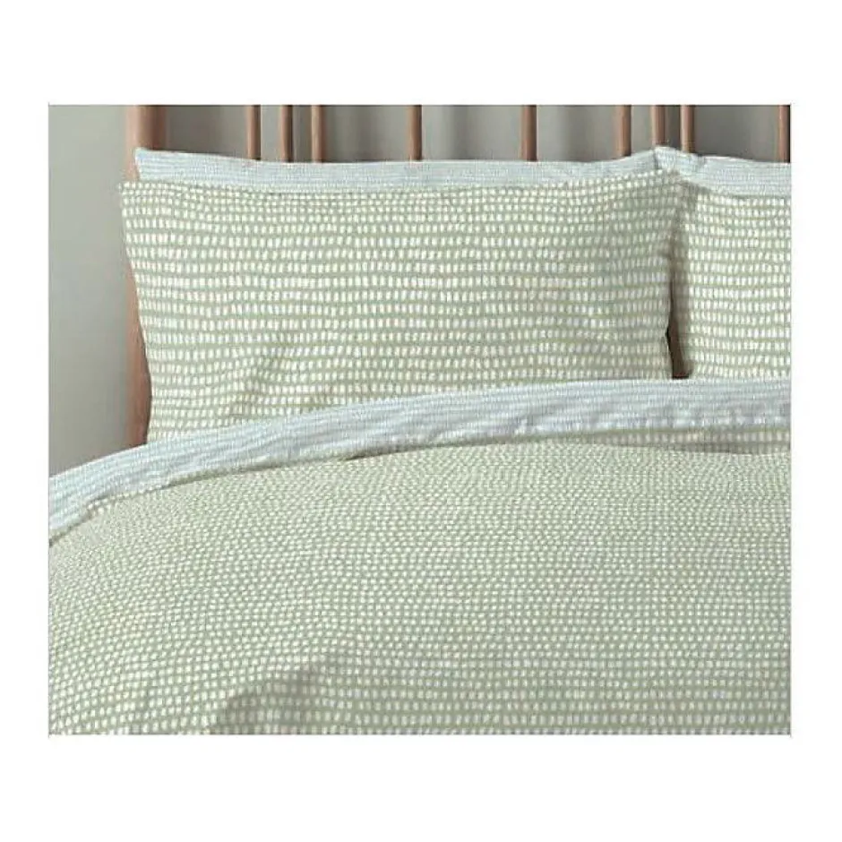 Copenhagen Home Parure de couette "Arri" toutes dimensions 100% Coton / 57 Fils/cm² - Arri Sauge - Parure de couette 240 x 220 cm + 2 Taies d'orei