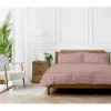 Copenhagen Home Parure de couette "Arri" toutes dimensions 100% Coton / 57 Fils/cm² - Arri Terracotta - Parure de couette 260 x 240 cm + 2 Taies d