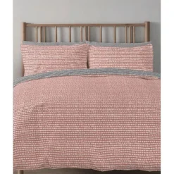 Copenhagen Home Parure de couette "Arri" toutes dimensions 100% Coton / 57 Fils/cm² - Arri Terracotta - Parure de couette 260 x 240 cm + 2 Taies d