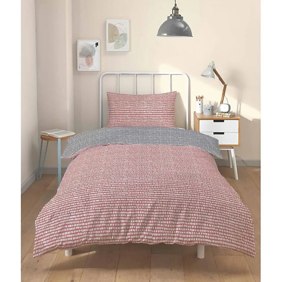 Copenhagen Home Parure de couette "Arri" toutes dimensions 100% Coton / 57 Fils/cm² - Arri Terracotta - Parure de couette 140 x 200 cm + 1 Taie d' Best