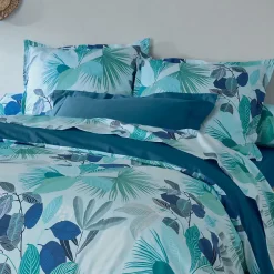 Tradilinge Parure de couette au style tahitien (260x240 cm - Bleu) Clearance