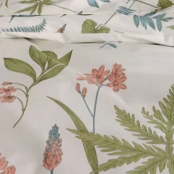 Tradilinge Parure de couette au style nature (240x220 cm - Vert)