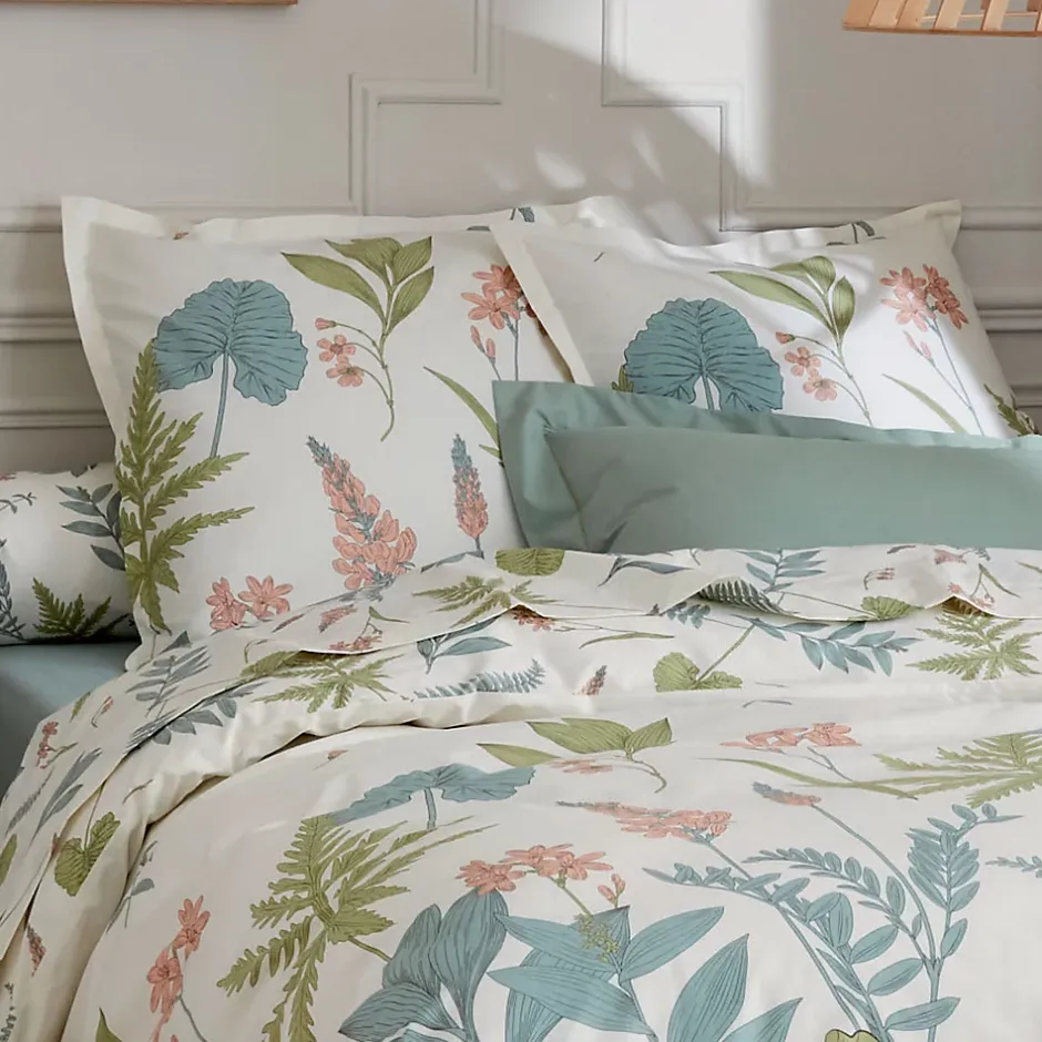 Tradilinge Parure de couette au style nature (260x240 cm - Vert) New
