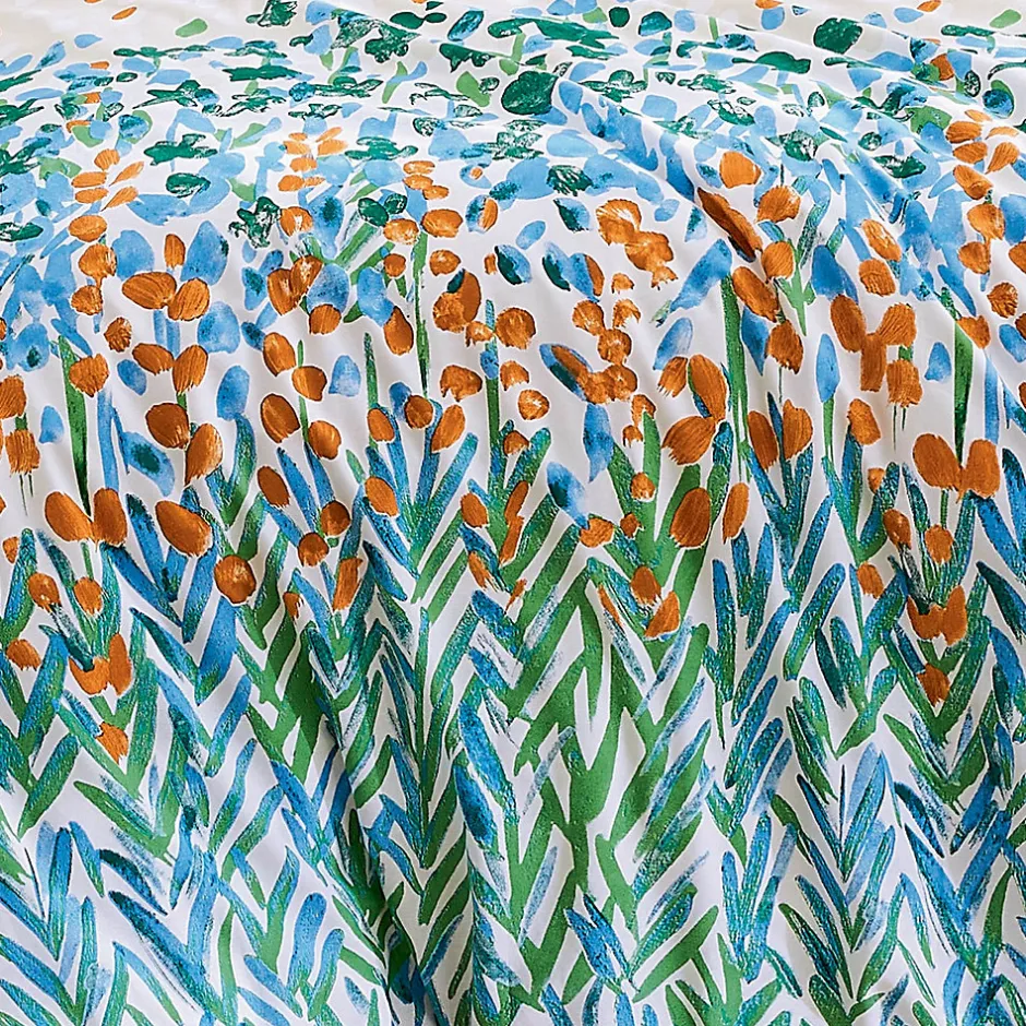 Tradilinge Parure de couette au style printanier (140x200 cm - Vert)