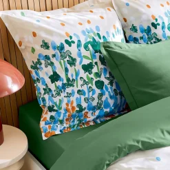 Tradilinge Parure de couette au style printanier (200x200 cm - Vert) Outlet