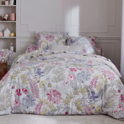 Tradilinge Parure de couette champêtre (140x200 cm - Blanc)
