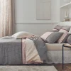 Tradilinge Parure de couette en percale esprit graphique (140x200 cm - Beige foncé)
