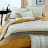 Tradilinge Parure de couette en percale de coton au style ethnique chic (140x200cm - Jaune)