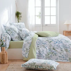 Tradilinge Parure de couette feuilles de tilleul (200x200 cm - Vert) Sale