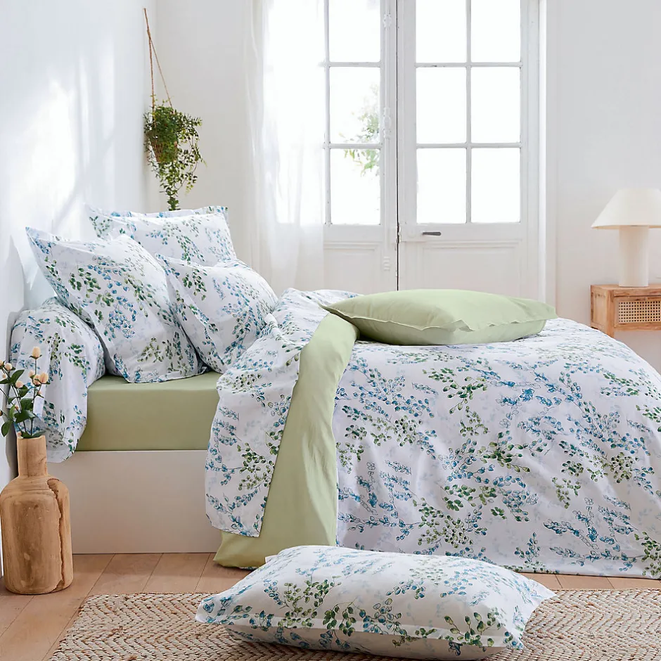 Tradilinge Parure de couette feuilles de tilleul (200x200 cm - Vert) Sale