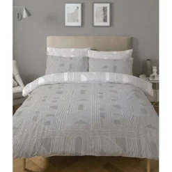 Copenhagen Home Parure de couette "Frey" toutes dimensions 100% Coton / 57 Fils/cm² - Parure de couette 200 x 200 cm + 2 Taies d'oreiller 63 x 63