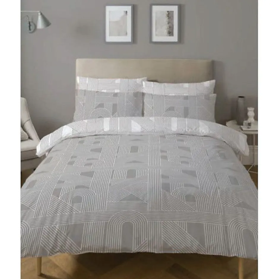 Copenhagen Home Parure de couette "Frey" toutes dimensions 100% Coton / 57 Fils/cm² - Parure de couette 200 x 200 cm + 2 Taies d'oreiller 63 x 63