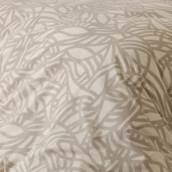 Tradilinge Parure de couette imprimée graphique (140x200 cm - Beige)