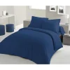 Lovely Home PARURE DE COUETTE - 220x240 cm - 100% COTON - BLEU Sale
