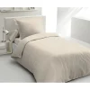 Lovely Home PARURE DE COUETTE - 140x200 cm - 100% COTON - BEIGE CREME