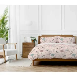 Copenhagen Home Parure de couette "Olia" toutes dimensions 100% Coton / 57 Fils/cm² - Olia Blush - Parure de couette 260 x 240 cm + 2 Taies d'orei