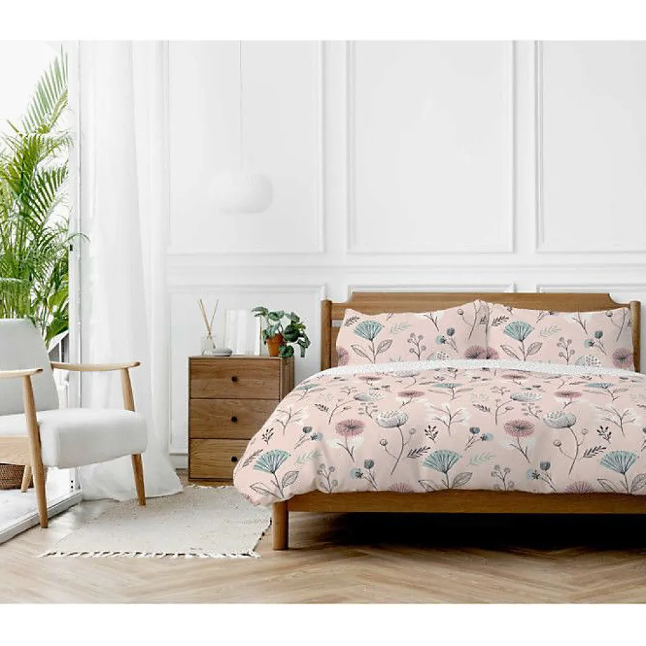 Copenhagen Home Parure de couette "Olia" toutes dimensions 100% Coton / 57 Fils/cm² - Olia Blush - Parure de couette 200 x 200 cm + 2 Taies d'orei