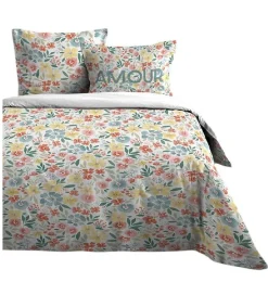 Eden Parure de Drap + 2 taies d'39oreiller Collection Amour