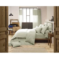 L'Effet Papillon Parure de draps 4 pièces & 5 pièces "Gaïa" Gaze de Coton - Gaïa Vert d'Eau - Parure de draps 4 pièces (1 Drap plat 270 x 300 + 1 D Sale