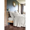 L'Effet Papillon Parure de draps 4 pièces & 5 pièces "Gaïa" Gaze de Coton - Gaïa Nuage - Parure de draps 4 pièces (1 Drap plat 270 x 300 + 1 Drap h