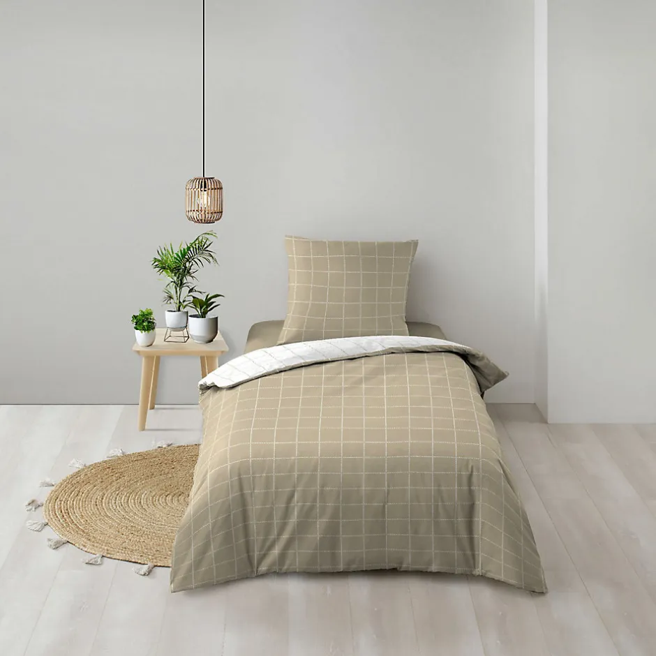 Douceur D'Intérieur Parure de Lit 100% Coton Cadria Naturel Certifiée OekoTEX 200 x 140 cm