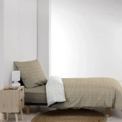 Douceur D'Intérieur Parure de Lit 100% Coton Cadria Naturel Certifiée OekoTEX 200 x 140 cm
