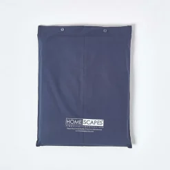 Homescapes Parure de lit 100% coton égyptien 200 fils bleu marine, 155x220cm - Discount