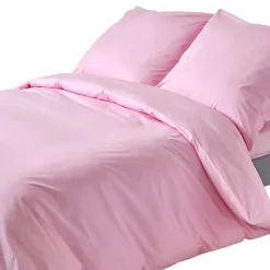 Homescapes Parure de lit 100% coton égyptien 200 fils rose, 155x220cm -