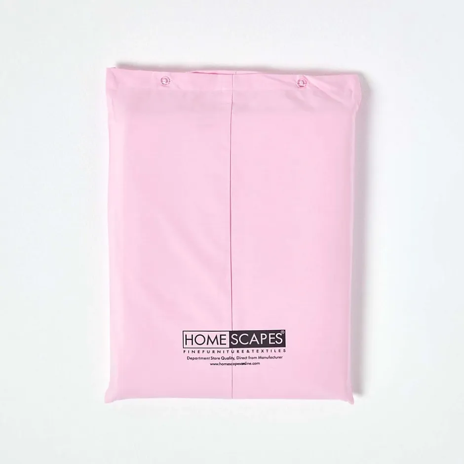 Homescapes Parure de lit 100% coton égyptien 200 fils rose, 155x220cm -