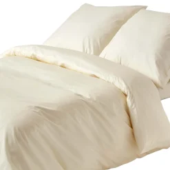Homescapes Parure de lit 100% coton égyptien 200 fils ivoire, 240x220cm -