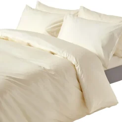 Homescapes Parure de lit 100% coton égyptien 200 fils ivoire, 230x220cm - Clearance