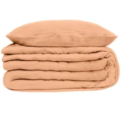 Atmosphera Créateur D'Intérieur Parure de lit - gaze de coton - rose - 240x220 cm - Atmosphera Clearance