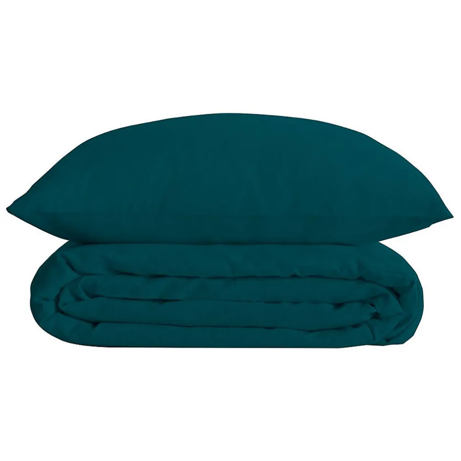 Atmosphera Créateur D'Intérieur Parure de lit - percale - bleu - 260x240 cm - Atmosphera