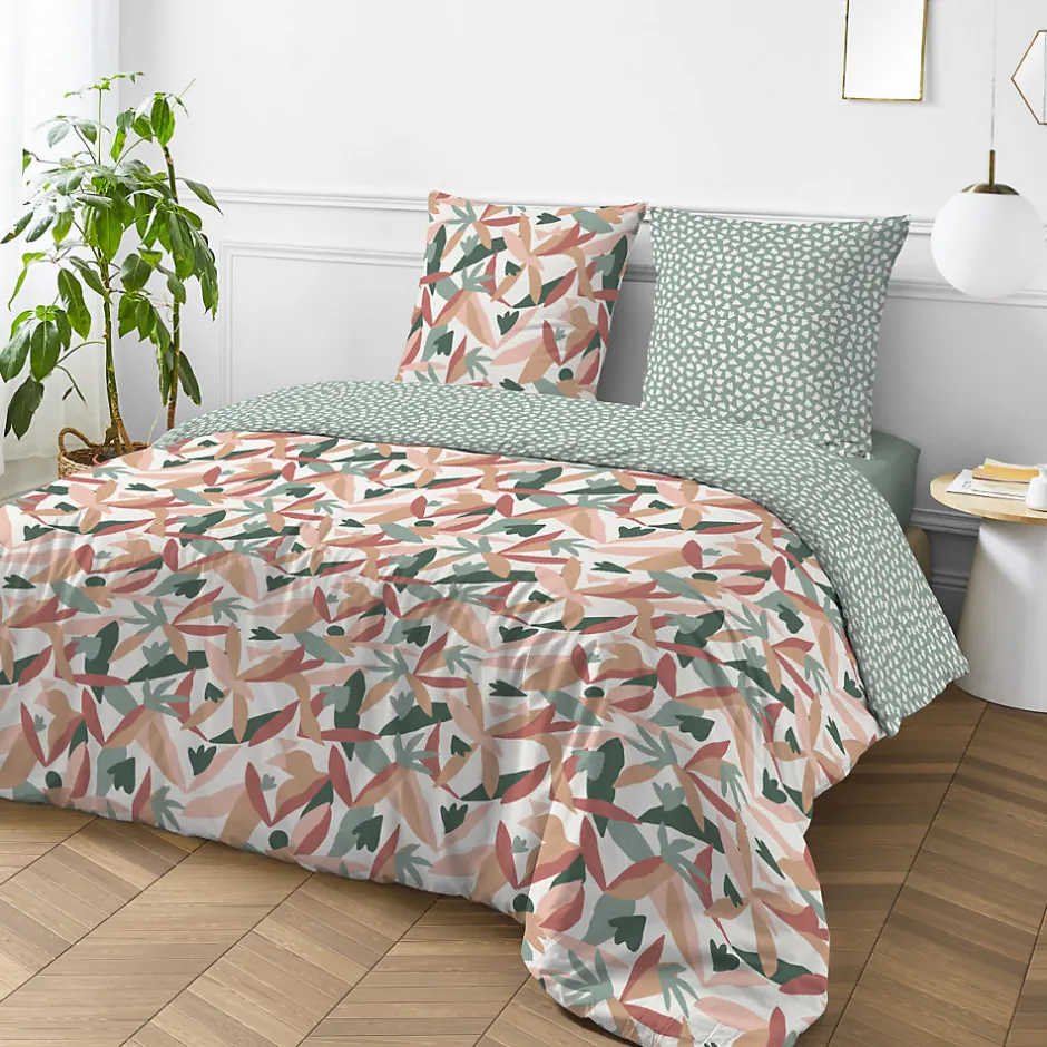 Future Home Parure de lit 2 personnes motif abstrait réversible 240x220cm