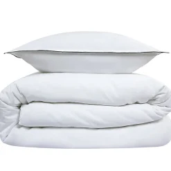 Future Home Parure de lit 2 personnes en satin de coton unie 240x220cm