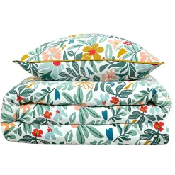Future Home Parure de lit 2 personnes en satin de coton imprimé floral 260x240cm Best