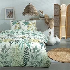 Future Home Parure de lit 2 personnes feuillage réversible 260x240cm Discount
