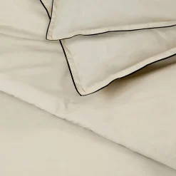 Future Home Parure de lit 2 personnes en satin de coton unie 240x220cm