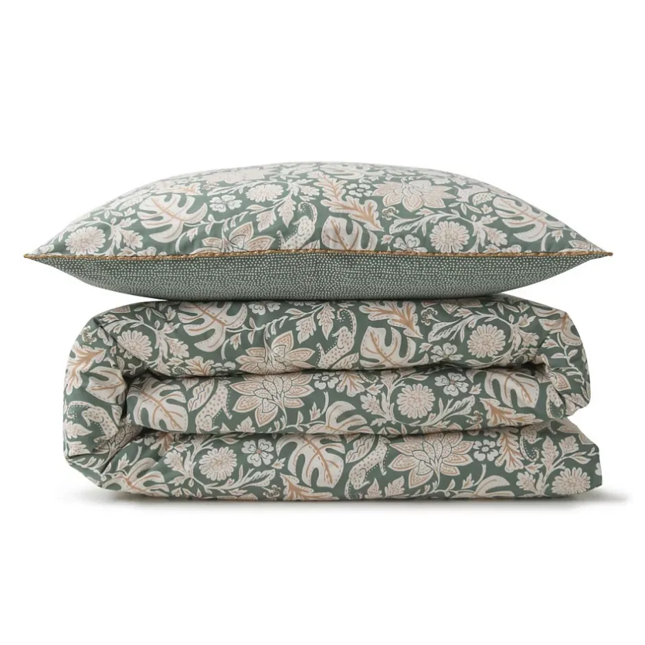 Future Home Parure de lit 2 personnes floral et pois en coton 240x220cm Online